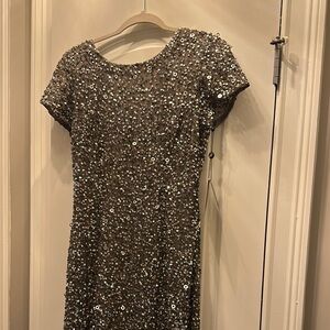 Elegant Sequin Dress in Silver
